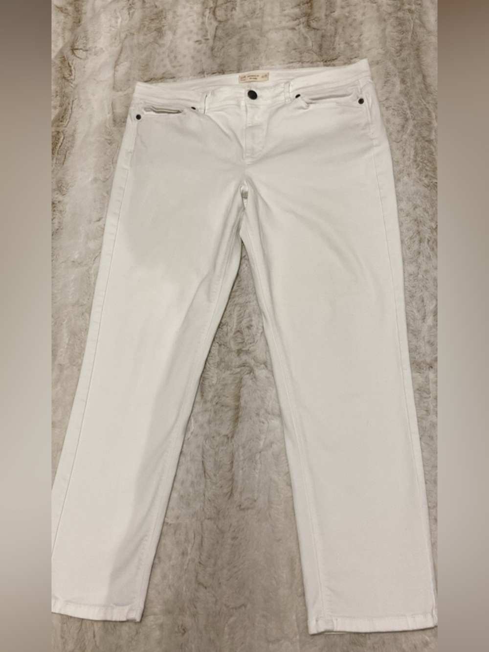 J. Jill White Women's Slim Ankle Jeans Stretches